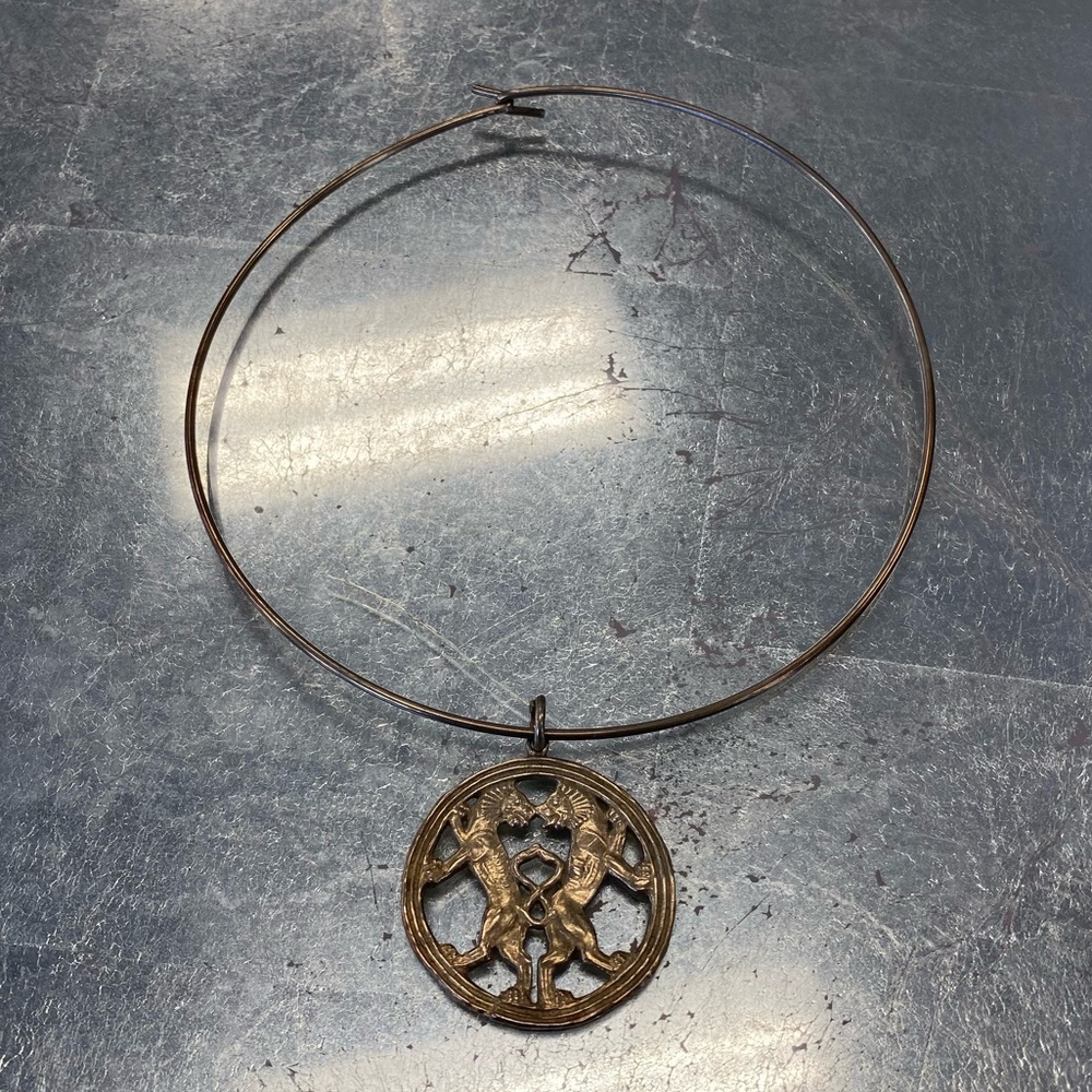 MMA Achaemenid Heraldic Double Rampant Lions Necklace